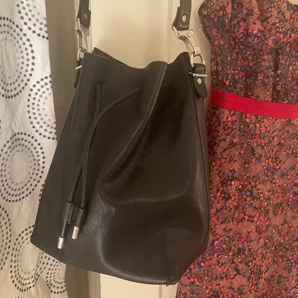 EUC Proenza Schouler black leather large bucket bag.